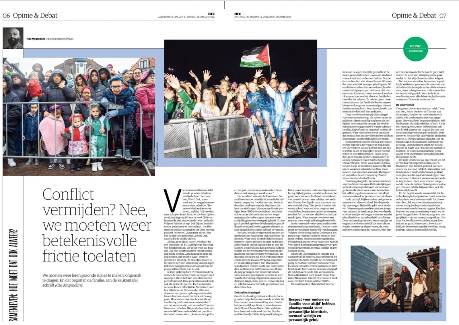 NRC krantenspread: Een betere wereld begint thuis