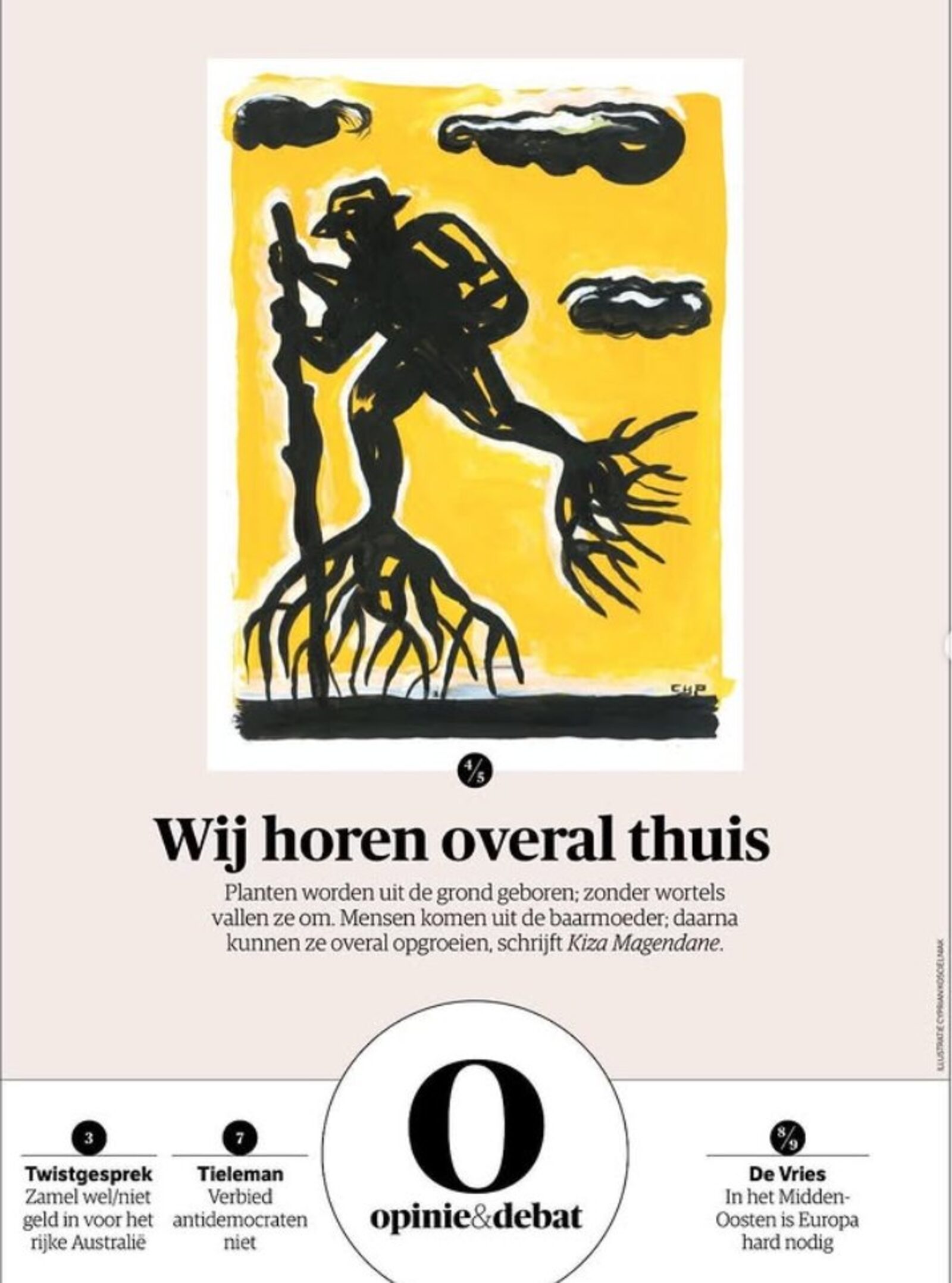 NRC krantenspread: De wereld stopt niet bij de voordeur van het ouderlijk huis